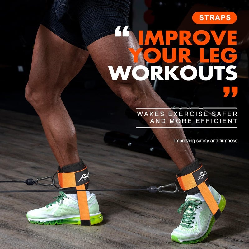 HPYGN Ankle Strap for Cable Machine, Padded Ankle Straps for Cable Machine Kickbacks, Glute Workouts, Leg Extensions, Curls, Booty Hip Abductors Exercise, Adjustable Comfort Ankle Cuff for Gym - Image 5